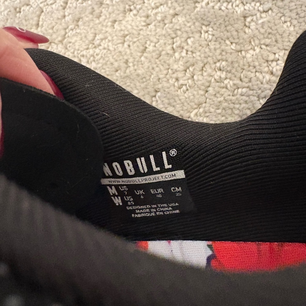 NOBULL Black Trainers with Colorful Floral Sole - Picture 5 of 5